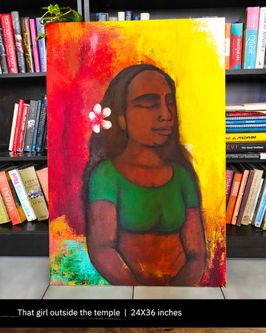 That girl outside the temple